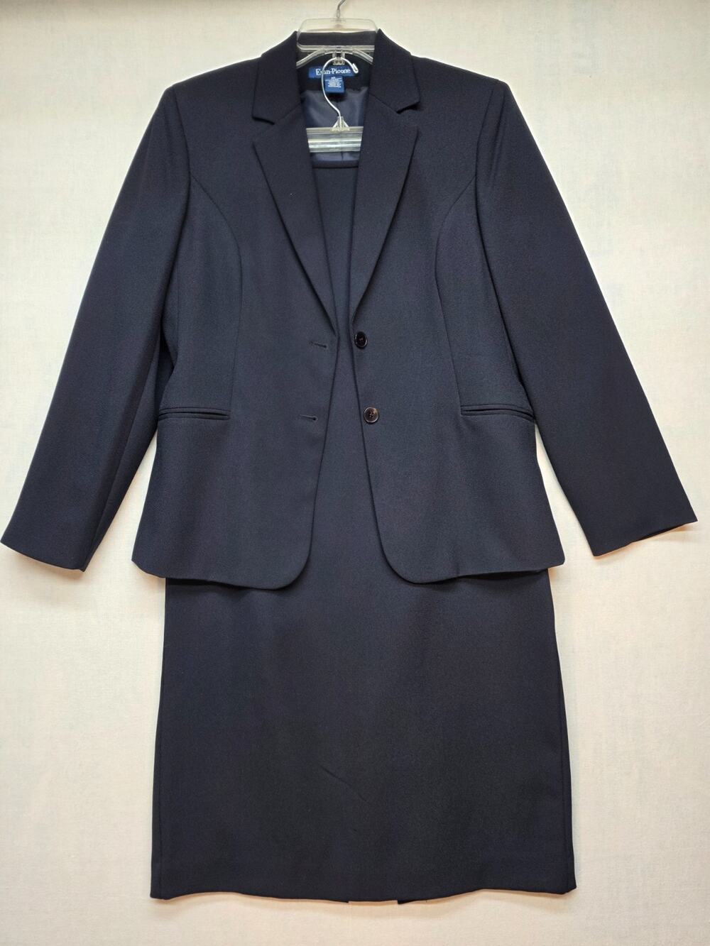 Evan Picone Blazer Maxi Skirt‎ Fully Lined Navy Suit Size 10 Corporate Chic